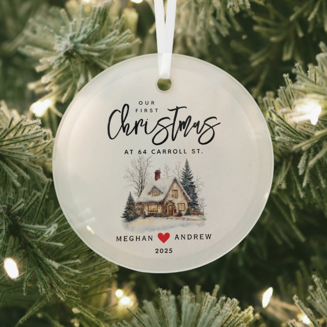 Personalisierte Weihnachts-Zuhause Ornament Aus Glas (InSitu)