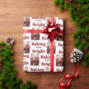 Personalisierte Weihnachtsback-Foto  Geschenkpapier