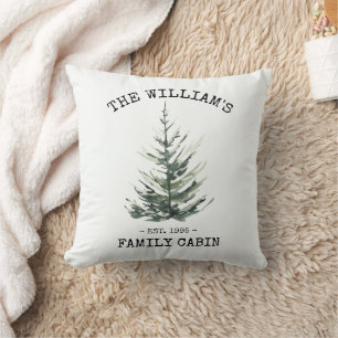 Personalisierte Weihnachtsbaum-Farmhaus-Wurfkissen Kissen