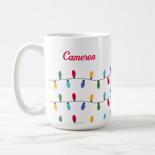 Personalisierte Weihnachtsbäume Kaffeetasse (Links)