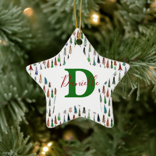personalisierte Weihnachtsbäume Keramik Ornament