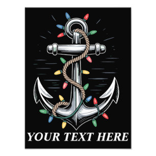 Personalisierte Weihnachtsbeleuchtung Boote Segeln Fotodruck