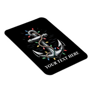 Personalisierte Weihnachtsbeleuchtung Bootfahren S Magnet