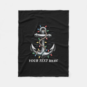 Personalisierte Weihnachtsbeleuchtung Bootsfahren Fleecedecke