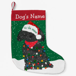 Personalisierte Weihnachtsbeleuchtung Labradoodle Kleiner Weihnachtsstrumpf