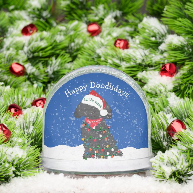 Personalisierte Weihnachtsbeleuchtung Labradoodle Schneekugeln (Weihnachten)