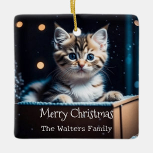 Personalisierte Weihnachtsbotschaft Weihnachtskitt Keramikornament