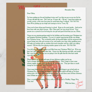 Personalisierte Weihnachtsbriefe von Santas Rentie Feiertagskarte