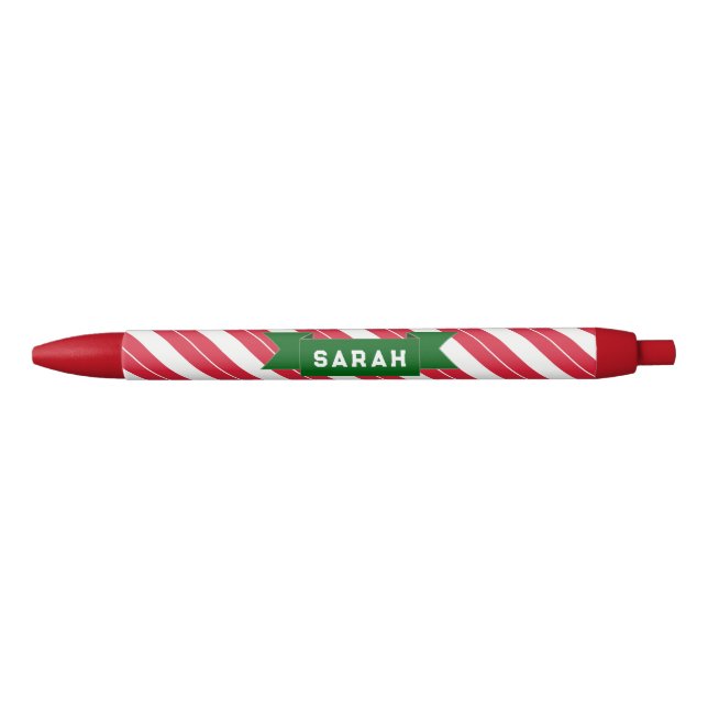 Personalisierte Weihnachtscreme Cane Kugelschreiber (Vorderseite)