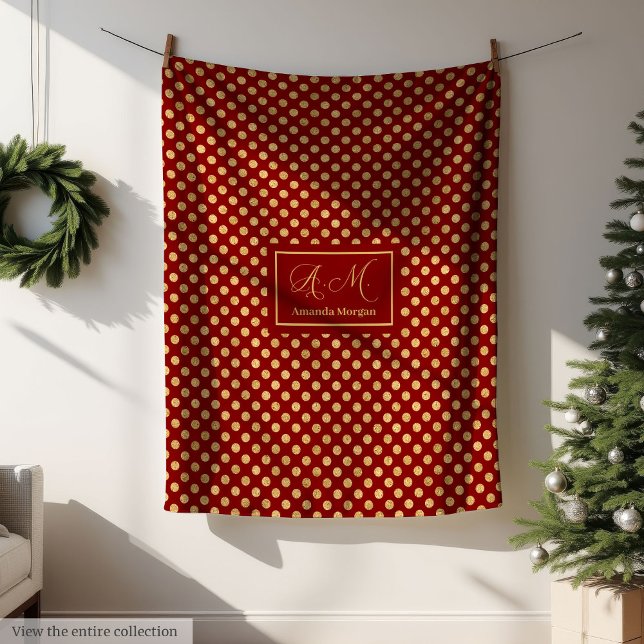 Personalisierte Weihnachtsdecke Luxus-Accessoire Fleecedecke (Personalized Holiday Throw Blanket Luxe Accent)
