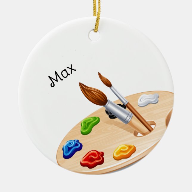 Personalisierte Weihnachtsdekoration Keramik Ornament (Vorne)