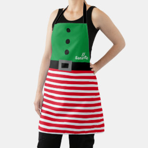 Personalisierte Weihnachtselfenschürze Schürze