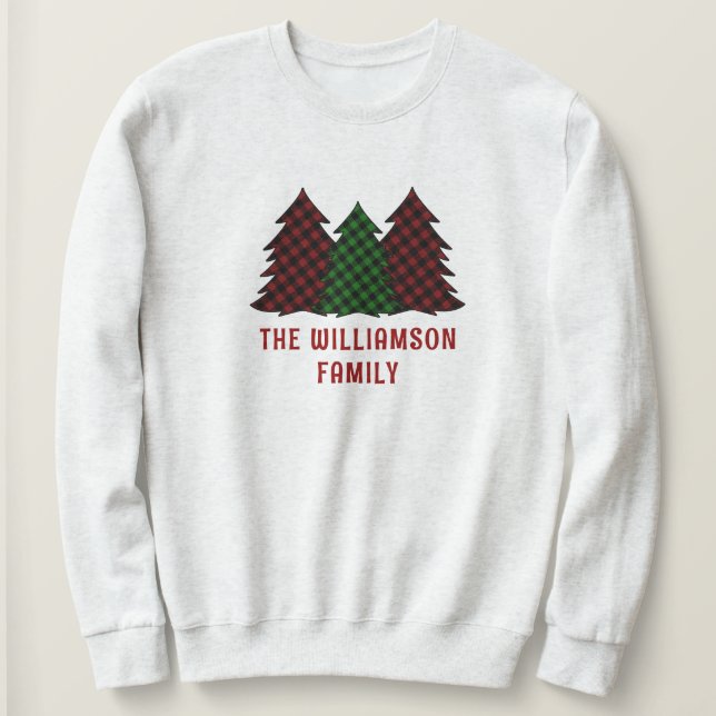 Personalisierte Weihnachtsfamilien - Feiertage Sweatshirt (Design vorne)