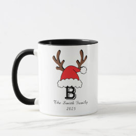 Personalisierte Weihnachtsfamilien mit Monogram Tasse