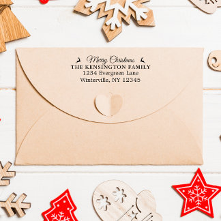Personalisierte Weihnachtsfamilienadresse Rubber-B Permastempel