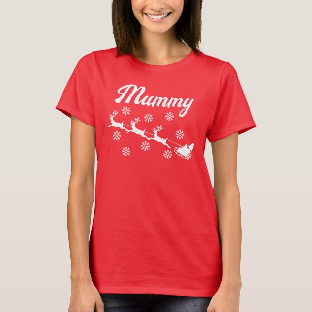 Personalisierte Weihnachtsfamilienanpassung T-Shirt (Vorderseite)