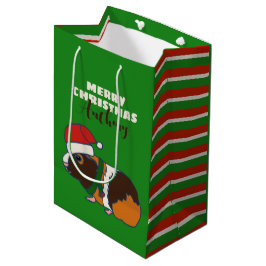 Personalisierte Weihnachtsfeier Guinea Pig Mittlere Geschenktüte