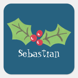 Personalisierte Weihnachtsfeier Quadratischer Aufkleber