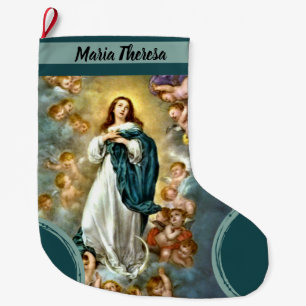 Personalisierte Weihnachtsfeierliche Jungfrau Mary Großer Weihnachtsstrumpf