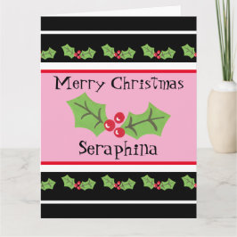 Personalisierte Weihnachtsfeiern & Berries Karte