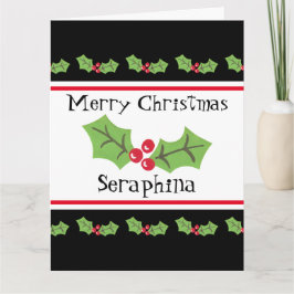 Personalisierte Weihnachtsfeiern & Berries Karte