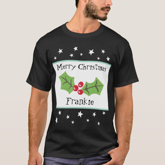 Personalisierte Weihnachtsfeiern & Berries T-Shirt (Vorderseite)