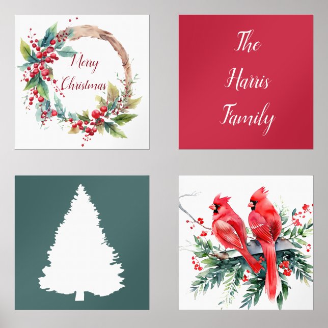 Personalisierte Weihnachtsfeiertage Bilderwand Sets (Vorderseite)