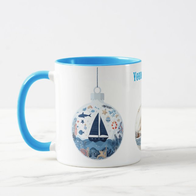 "Personalisierte Weihnachtsfeiertage - Feiertag -  Tasse (Links)