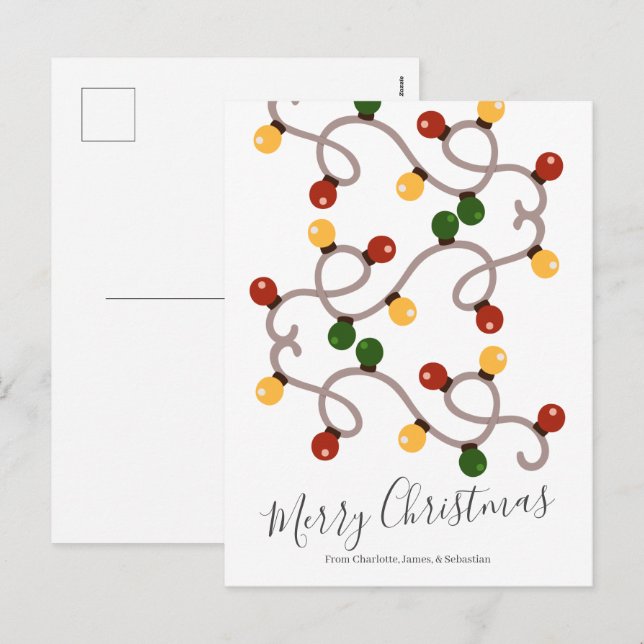 Personalisierte Weihnachtsfeiertage Feiertagspostkarte (Vorne/Hinten)