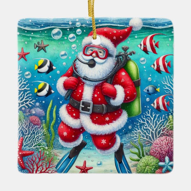 Personalisierte Weihnachtsfeiertage Keramikornament (Vorderseite)