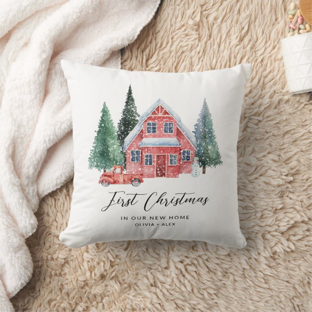 Personalisierte Weihnachtsfeiertage Neue Zuhause Kissen (Decke)