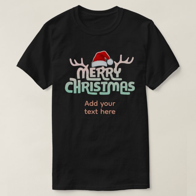 Personalisierte Weihnachtsfeiertage T - Shirt (Design vorne)