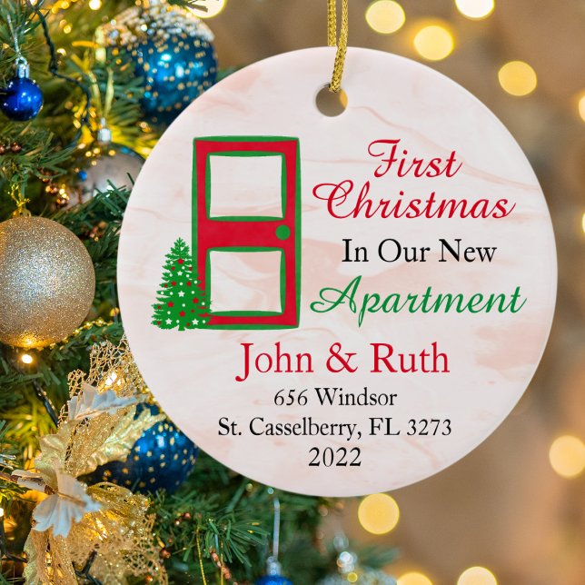 Personalisierte Weihnachtsferien Keramik Ornament (Von Creator hochgeladen)