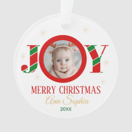 Personalisierte Weihnachtsfreude-Foto Ornament