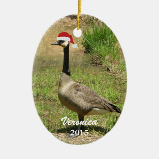 Personalisierte Weihnachtsgans-Verzierung Keramikornament