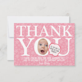 Personalisierte Weihnachtsgeburtskollektion Dankeskarte