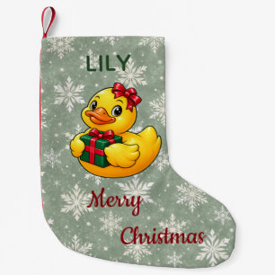 Personalisierte Weihnachtsgeschenk-Gummiente Kleiner Weihnachtsstrumpf