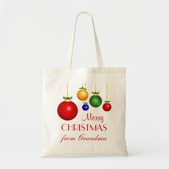 Personalisierte Weihnachtsgeschenk-Tasche Tragetasche (Vorne)