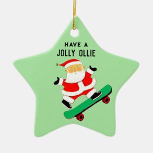 Personalisierte Weihnachtsgeschenke für Skateboard Keramik Ornament