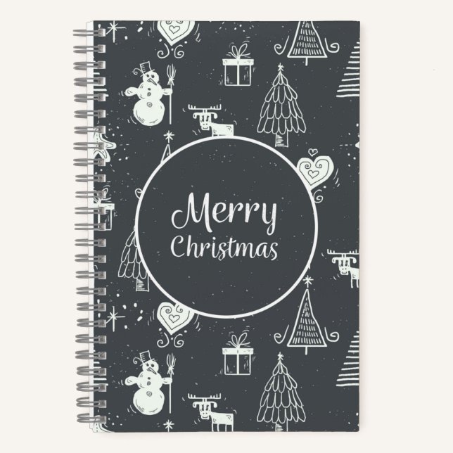Personalisierte Weihnachtsgeschenke Notizbuch (Vorderseite)