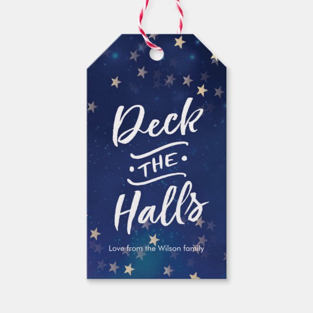 Personalisierte Weihnachtsgeschenktafeln Deck die  Geschenkanhänger (Vorderseite)