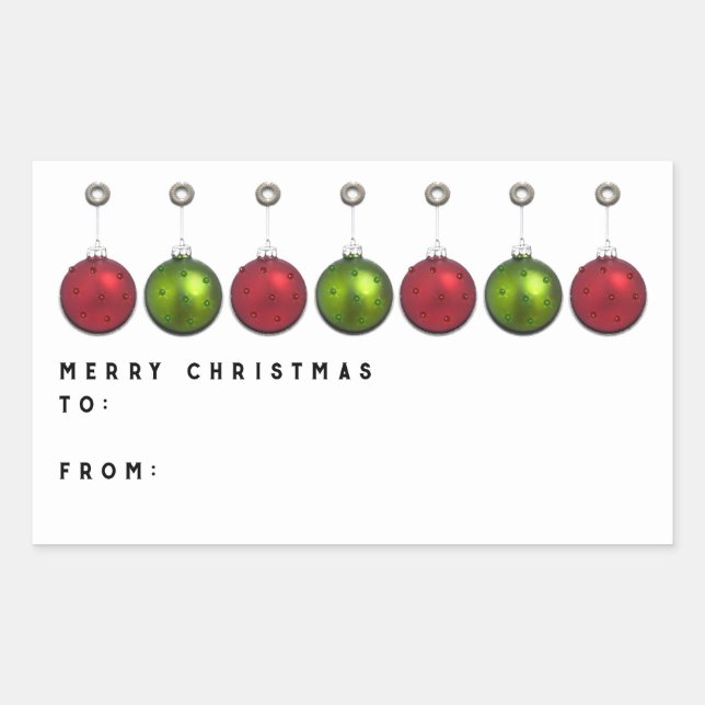 Personalisierte Weihnachtsgeschenktafeln Rechteckiger Aufkleber (Vorderseite)