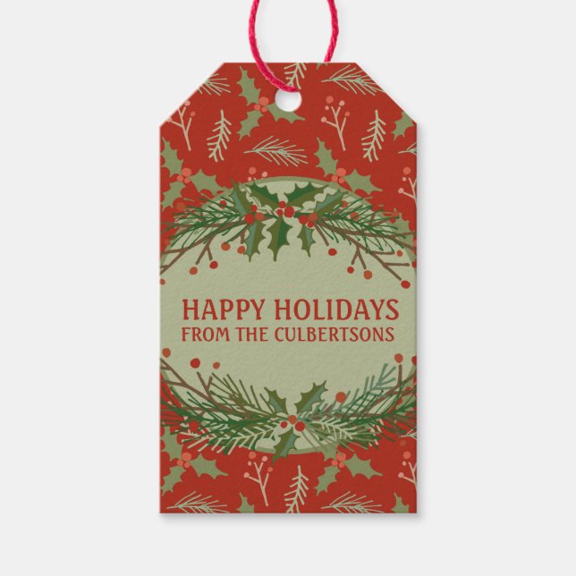 Personalisierte Weihnachtsgeschenktags Geschenkanhänger (Vorderseite)