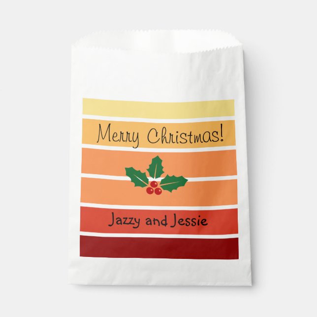 Personalisierte Weihnachtsgeschenktasche Leckerei Geschenktütchen (Vorderseite)