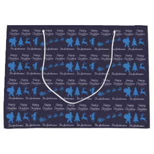 Personalisierte Weihnachtsgeschenktasche - Silhoue Große Geschenktüte