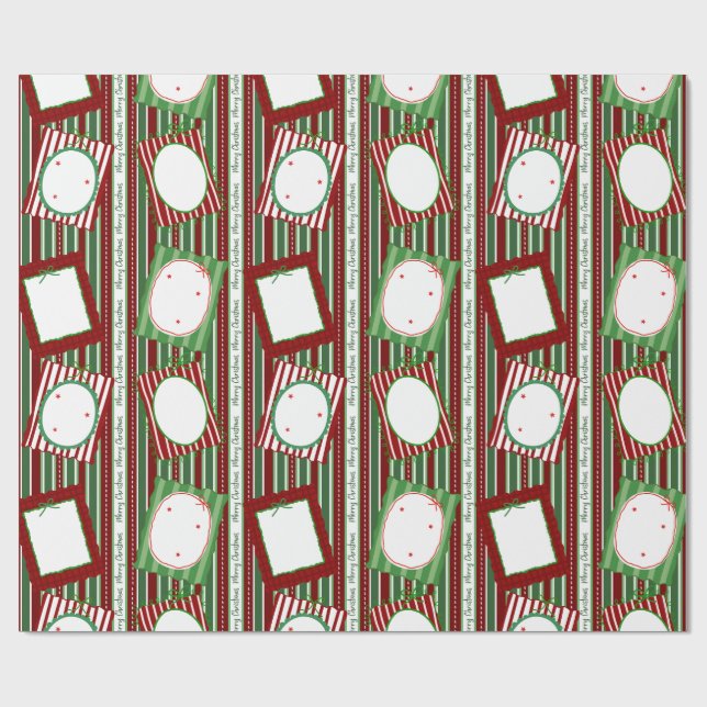 Personalisierte Weihnachtsgeschenkverpackung-Scrap Geschenkpapier (Flach)