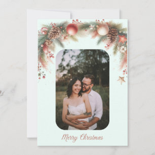 Personalisierte Weihnachtsgeschichte Fotokarte Feiertagskarte