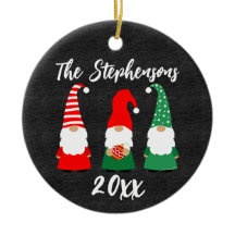 Personalisierte Weihnachtsgnomen Niedlicher Famili