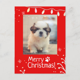Personalisierte Weihnachtsgrüße für Welpen Postkar Postkarte