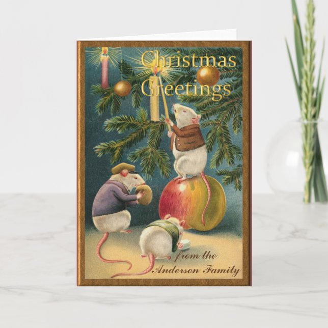 Personalisierte Weihnachtsgrußkarte Feiertagskarte (Vorderseite)